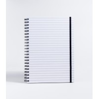 Caderno  Listrado Cinza - G