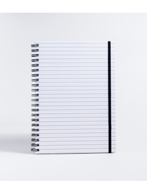 Caderno  Listrado Cinza - G